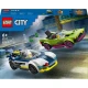 LEGO City 60415 – Honička policejního auta a sporťáku s minifigurkami policisty a kriminálnice