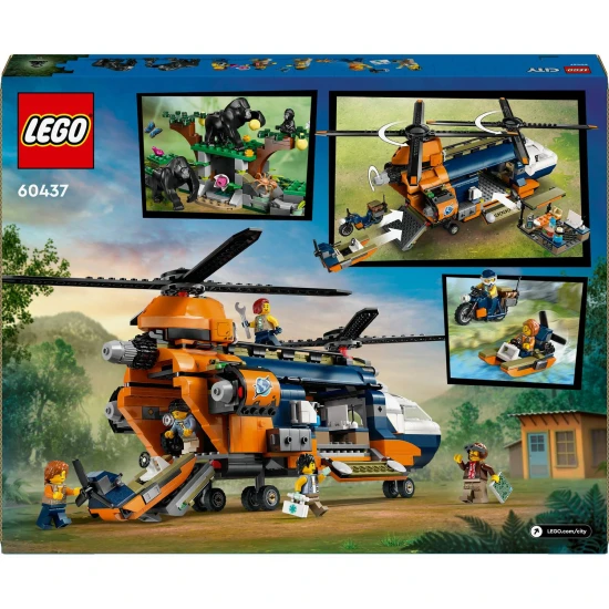 LEGO CITY Helikoptéra pro průzkum džungle v základním táboře LEGO CITY Helikoptéra pro průzkum džungle – dobrodružství v základním táboře
