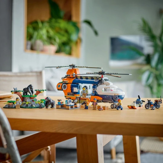 LEGO CITY Helikoptéra pro průzkum džungle v základním táboře LEGO CITY Helikoptéra pro průzkum džungle – dobrodružství v základním táboře
