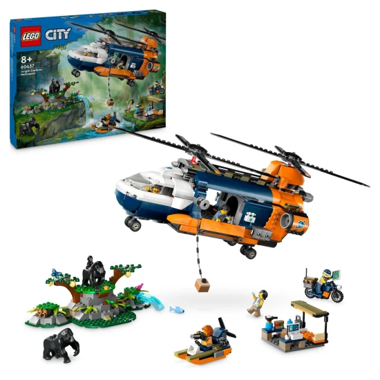 LEGO CITY Helikoptéra pro průzkum džungle – dobrodružství v základním táboře