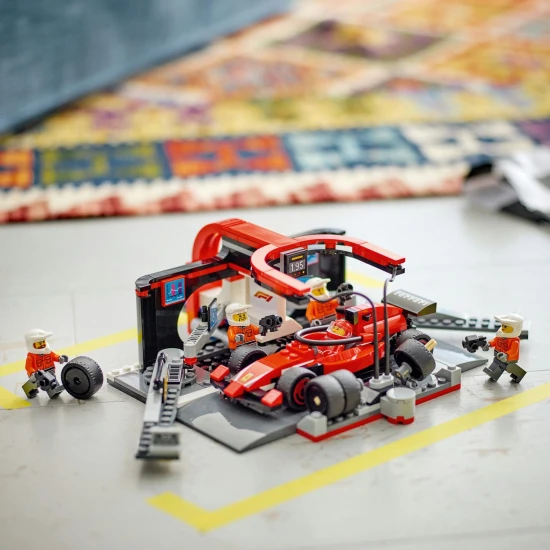 lego city 60443 f1 ferrari pit stop zavodni auto