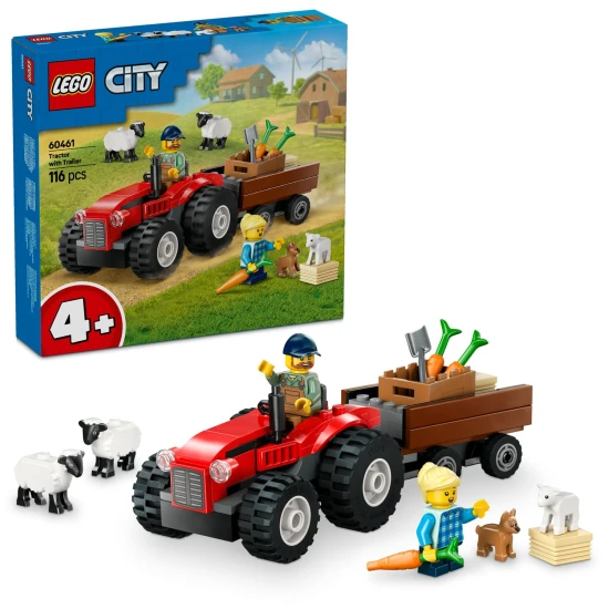 LEGO CITY farmářský traktor s přívěsem a zvířátky pro děti 
