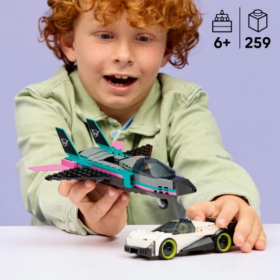 LEGO City 60489 Tryskáč vs. auto