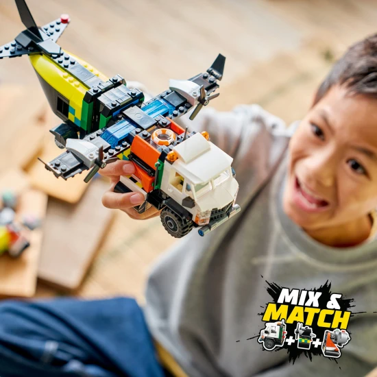 LEGO CITY 60505 Remix Letadlo, servisní vůz a vznášedlo