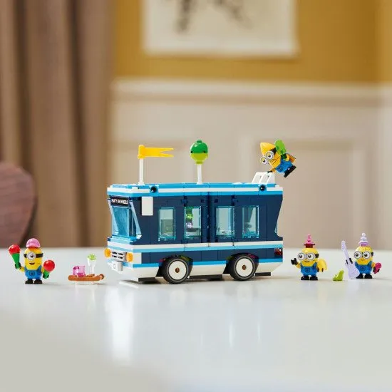 LEGO Já, padouch 4 75581 Mimoni a hudební párty autobus LEGO Já, padouch 4 75581 Mimoni a jejich hudební párty autobus – kreativní stavebnice s otevíracím autobusem, párty vybavením a 4 figurkami Mimoňů včetně Mega Mimoňa Gusa.