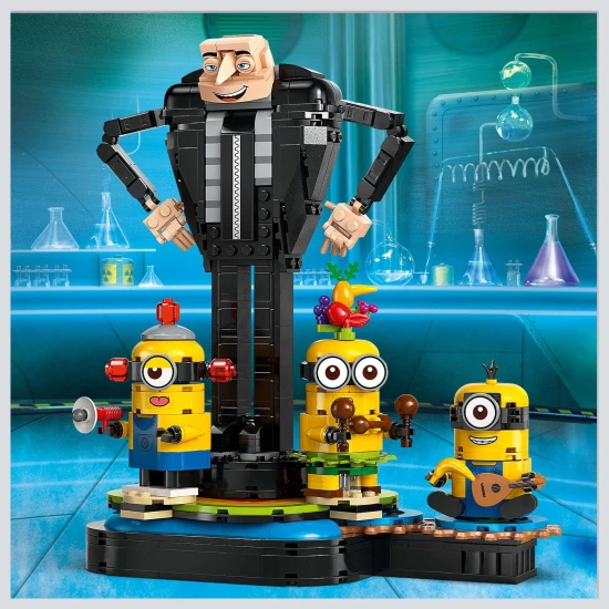 LEGO Mimoňi, film Já, padouch 4, stavebnice s Mimoňmi, figurky Mimoňů, Gru a Mimoňi, LEGO tanec a zábava