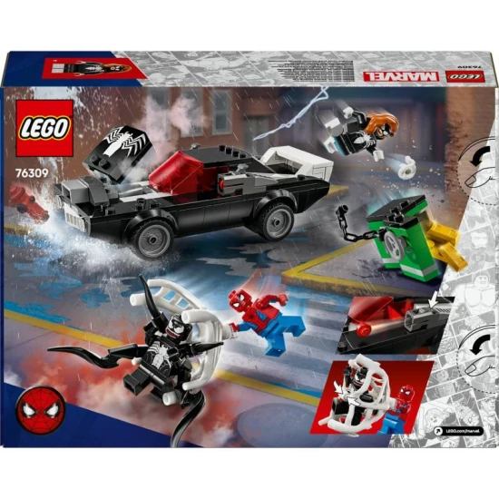 LEGO Spider-Man vs. Venom 76309 – Výkonný sporťák s minifigurkami Spider-Mana, Venoma a Spider-Woman