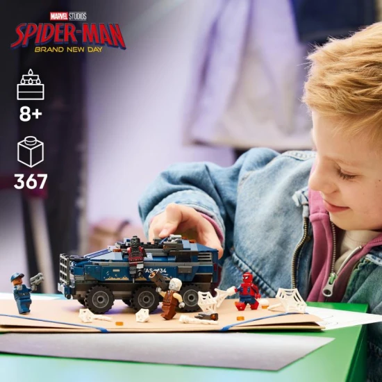 LEGO Marvel 76349 Spider-Man a honička za vězeňským transportérem