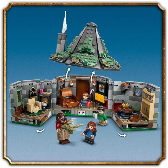LEGO Harry Potter Hagridova chatrč: Nečekaná návštěva Objev svět kouzelníků v LEGO Hagridově chatrči s minifigurkami