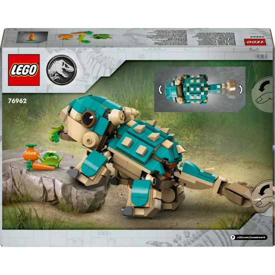 LEGO Jurassic World 76962 Mala Bumpy Ankylosaurus s pohyblivou celistí a ocasem