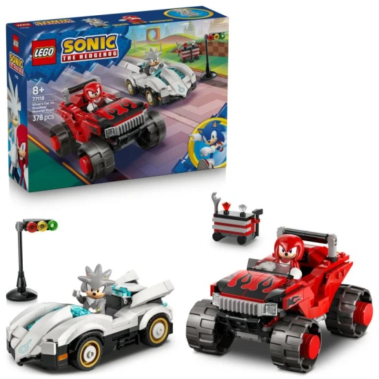 LEGO Sonic The Hedgehog 77118 Silver a jeho auto vs. Knuckles a jeho monster truck LEGO Sonic The Hedgehog 77118 Silver a jeho auto vs. Knuckles a jeho monster truck