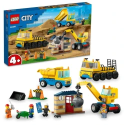 LEGO CITY 60391 Vozidla ze stavby a demoliční koule LEGO CITY 60391 Vozidla ze stavby a demoliční koule