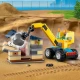 Děti se mohou stát každodenními stavbaři s touto stavebnicí LEGO City Vozidla ze stavby a demoliční koule.