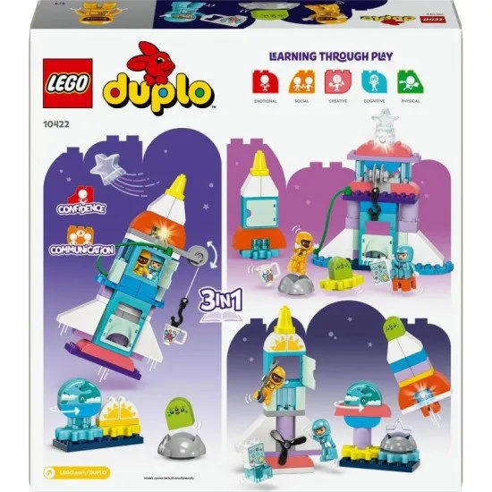 LEGO DUPLO 10422 Vesmírné dobrodružství s raketoplánem 3 v 1
