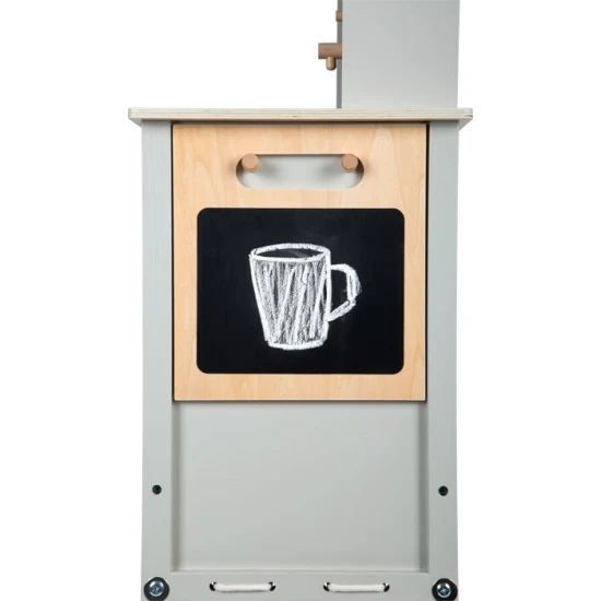 Detska drevena kuchynka Tasty seda se svetlem, zvukem a kovovymi doplnky