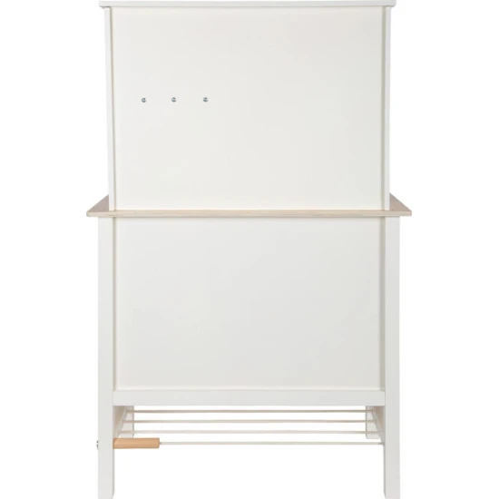 Detska drevena kuchynka Tasty bila se svetlem, zvukem a kovovymi doplnky