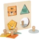 Vkladaci puzzle Safari – tiger, krokodyl, leopard a zrcátko, drevena edukacni hra pro deti