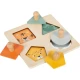 Vkladaci puzzle Safari – tiger, krokodyl, leopard a zrcátko, drevena edukacni hra pro deti