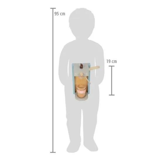 Dřevěný kávovar Tasty s příslušenstvím pro malé baristy.