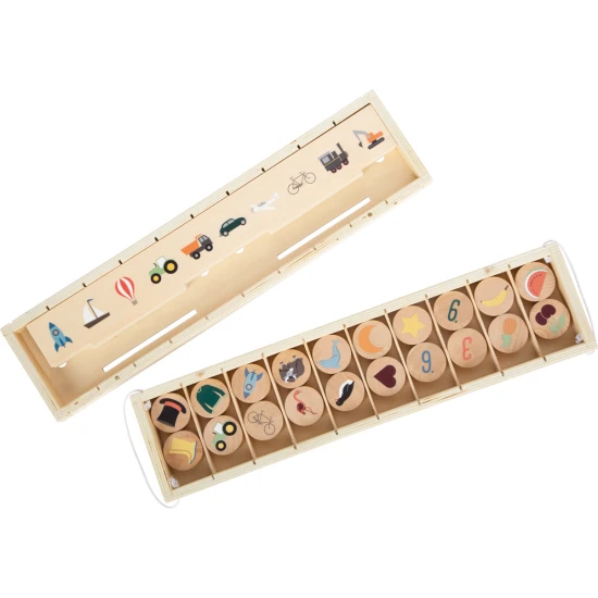 Small Foot by Legler Vkládačka Třídící box Průzkumník Třídicí box pro malé průzkumníky, kteří rádi objevují nové věci. Zábavná a vzdělávací hračka.