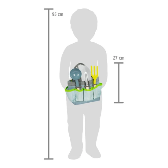 Small Foot by Legler Zahradní nářadí s taškou V tašce jsou všechny nástroje, které děti potřebují pro práci na zahradě.