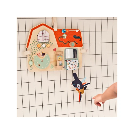 dřevěný panel s aktivitami - farma – Lilliputiens LILLI_83179