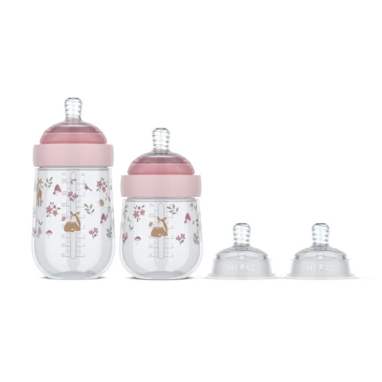 Little Dutch Kojenecké láhve 165 ml + 240 ml + 2 dudlíky Fairy Garden