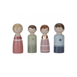 Sada dřevěných panenek Family Rosa