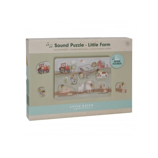 Little Dutch Vkládací puzzle se zvukem Farma
