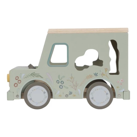 Little Dutch Auto s vkládacími tvary dřevěné Safari Friends