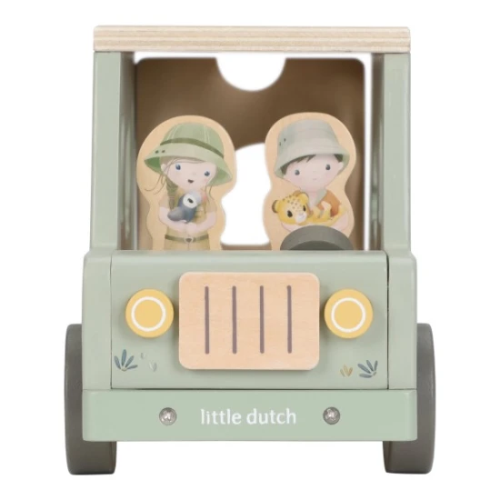 Little Dutch Auto s vkládacími tvary dřevěné Safari Friends