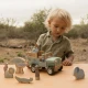 Little Dutch Auto se zvířátky dřevěné Safari Friends
