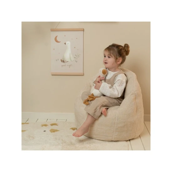 Little Dutch Dětské plyšové křesílko Soft Beige