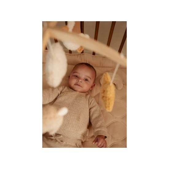 Little Dutch Dřevěný hudební kolotoč Newborn Naturals