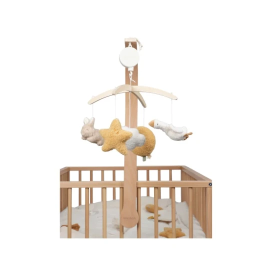 Little Dutch Dřevěný hudební kolotoč Newborn Naturals
