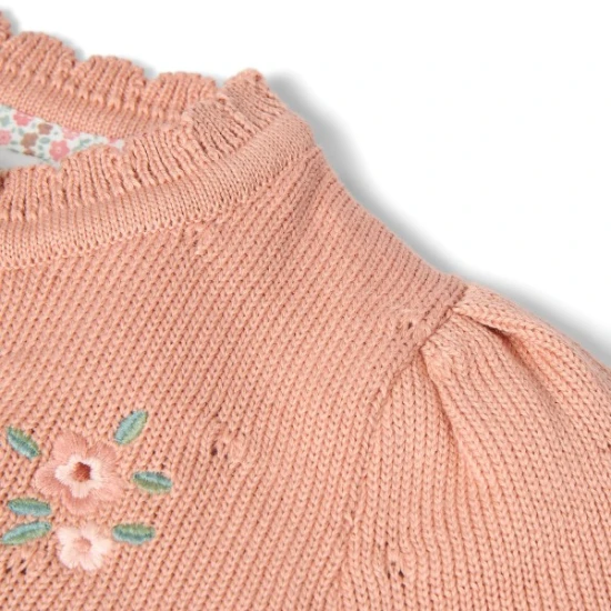 Little Dutch Kardigan pletený Deep Pink