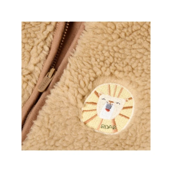 Little Dutch Kabátek Teddy Warm Taupe