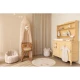 Little Dutch Textilní oboustranný koš extra velký Pure Soft Beige Stripe