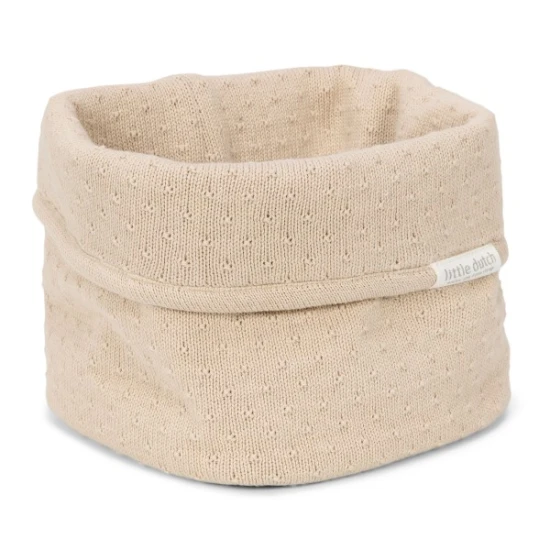 Little Dutch Košík pletený malý Pure Soft Beige