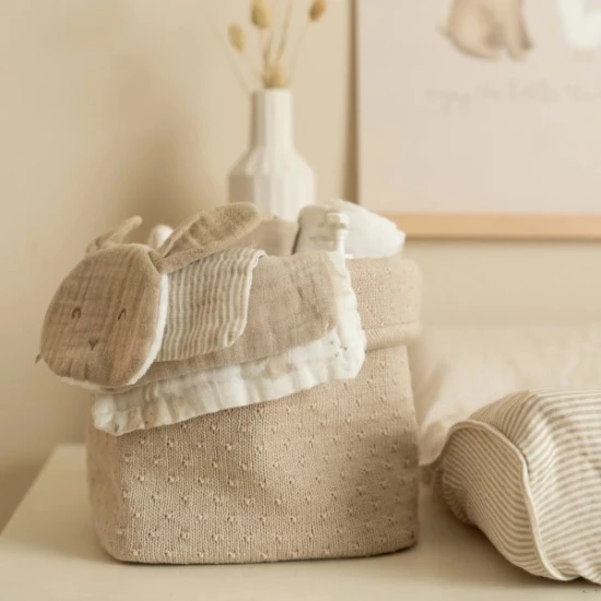 Little Dutch Košík pletený malý Pure Soft Beige