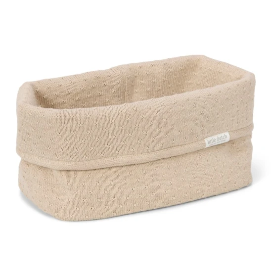 Little Dutch Košík pletený velký Pure Soft Beige