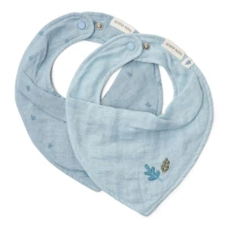 Podbradník bandana 2 ks Pure Denim Blue