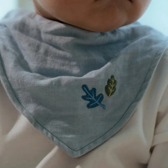 Little Dutch Podbradník bandana 2 ks Pure Denim Blue