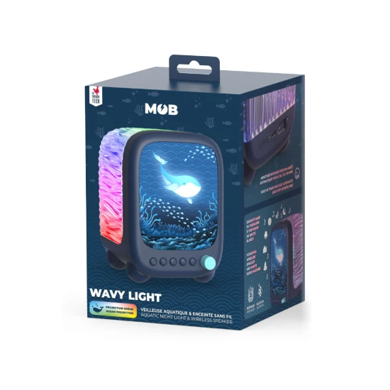 Noční světlo a reproduktor MOB Wavy Light Abyss