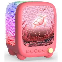 Noční světlo a reproduktor Wavy Light Coral