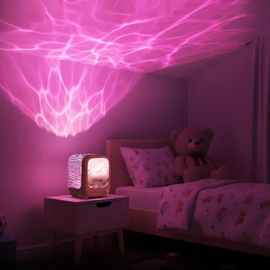 Noční světlo a reproduktor MOB Wavy Light Coral