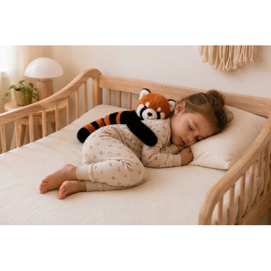 Magic Baby Zátěžový plyšák Panda červená Rubi 45 cm