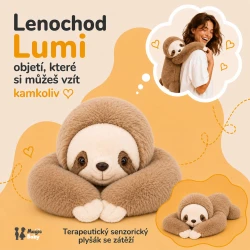 Magic Baby Zátěžový plyšák Lenochod Lumi 65 cm
