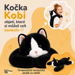Magic Baby Zátěžový plyšák Kočka Kobi 65 cm