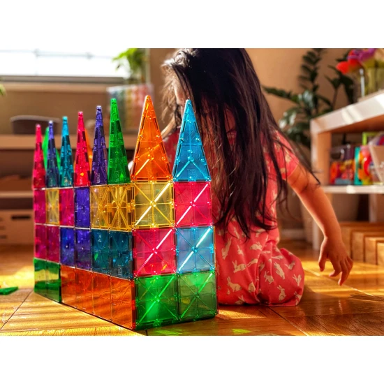 Originální 100 dílná magnetická stavebnice MAGNA-TILES.